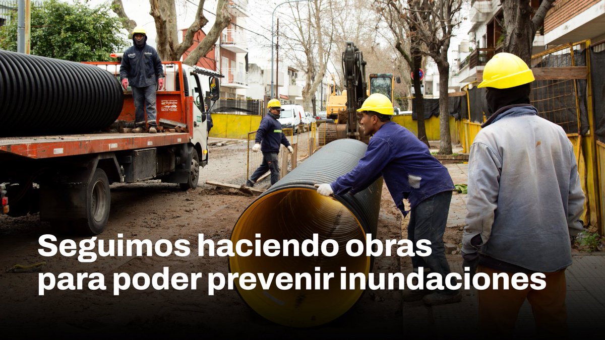 Seguimos ampliando los 83 km del sistema pluvial para poder prevenir inundaciones. Los trabajos que estamos realizando en la red pluvial complementan el entubado de los arroyos de la Ciudad, y van a aumentar la capacidad de escurrimiento del agua de lluvia.