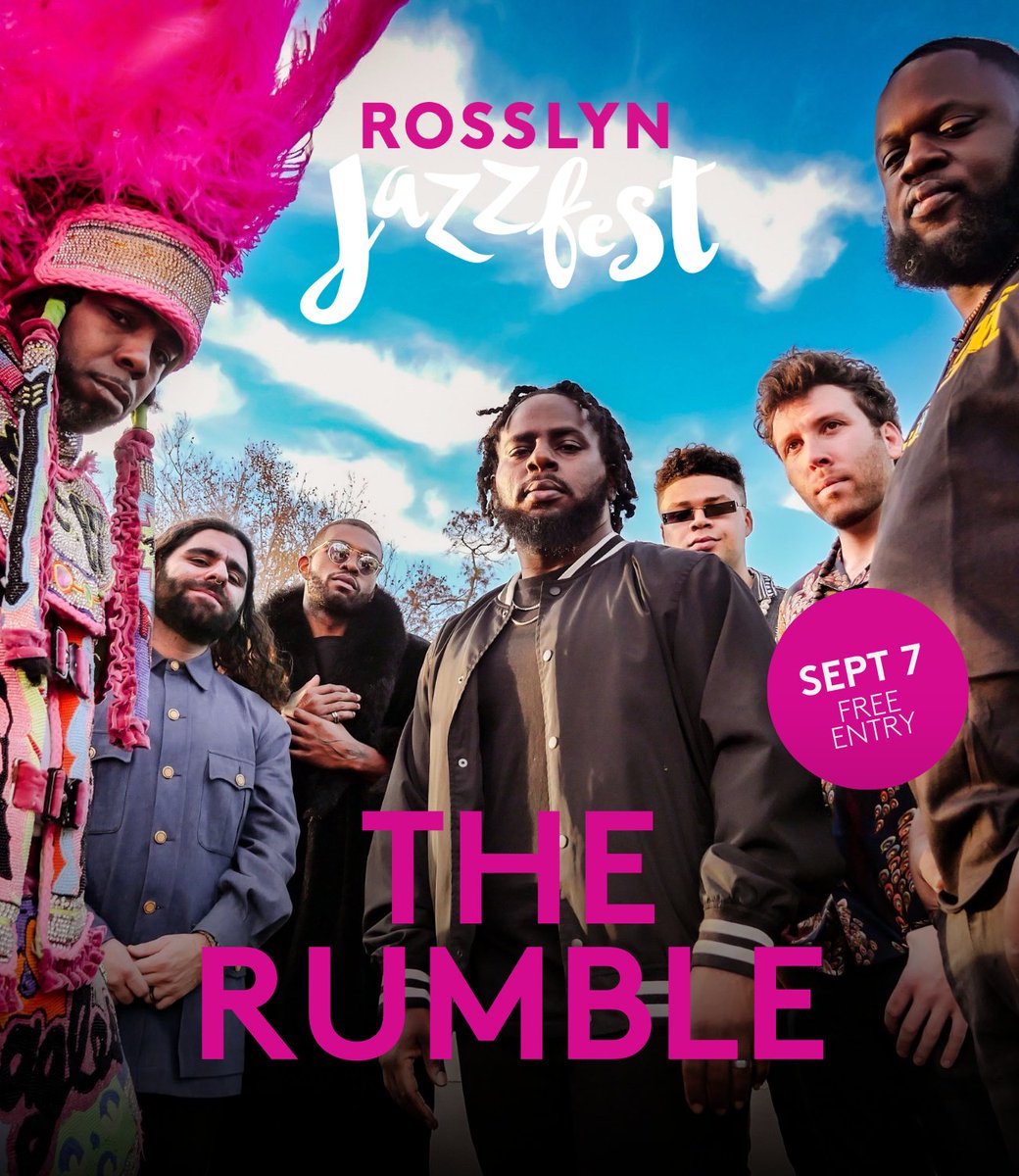 RosslynVA's tweet photo. The Rumble, who was nominated for a Grammy in 2024 for “Best Regional Roots Album,” was formed in 2021 by seven members of the Grammy-nominated band Cha Wa, and is led by Second Chief Joseph Boudreaux Jr. 🎷 Check them out at Rosslyn Jazz Fest on Sept. 7! https://t.co/I8LZoyBpaC https://t.co/x4SUAmqYeH
