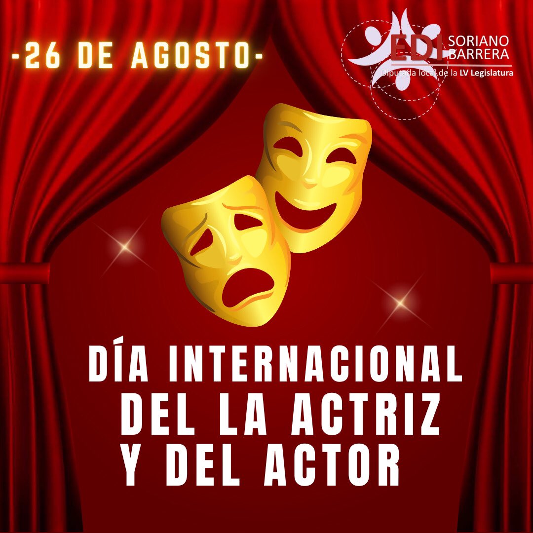 El 26 de agosto se rinde homenaje a aquellos hombres y mujeres del género del cine, televisión y teatro que con su talento brindan lo mejor de sí mismos en el mundo de las artes escénicas.

“Muchas Felicidades a todas las actrices y actores”
 
#EdiCercaDeTi #lgbti #Actriz #Actor