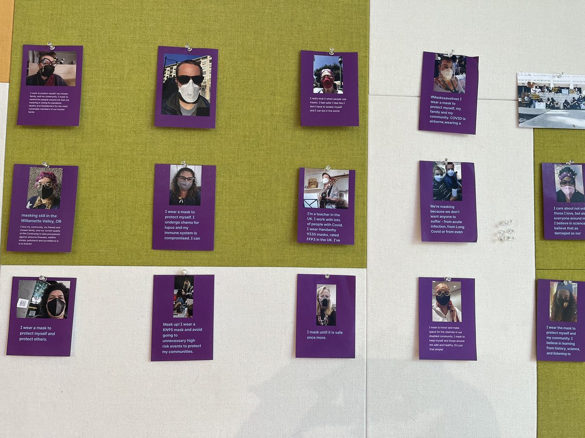 claudiaalick's tweet photo. Why Mask Portland Stage Mural. Includes poster images made by Melissa and Elea for Disabled and Here. Photography from Abby Moller. And photos from the Why Mask digital gallery #whymask #yallmasking https://t.co/yM6dEzn44n