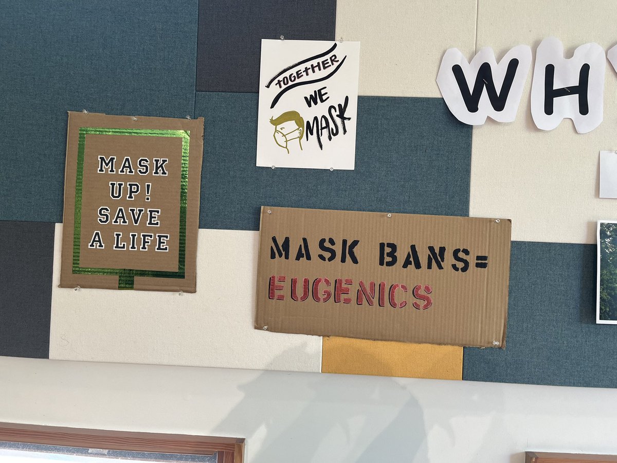claudiaalick's tweet photo. Why Mask Portland Stage Mural. Includes poster images made by Melissa and Elea for Disabled and Here. Photography from Abby Moller. And photos from the Why Mask digital gallery #whymask #yallmasking https://t.co/yM6dEzn44n