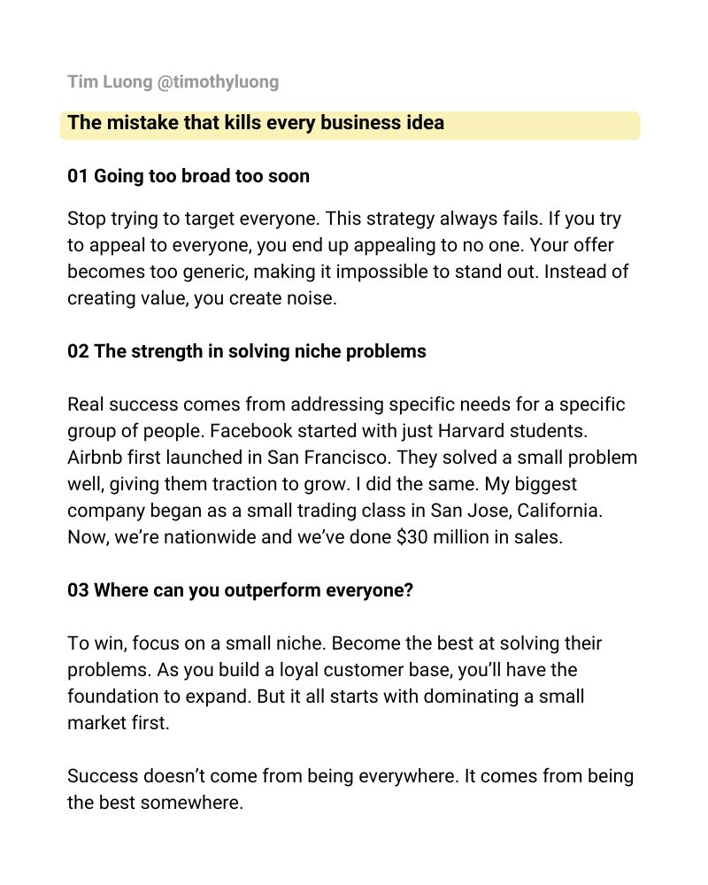 The mistake that kills every business idea.