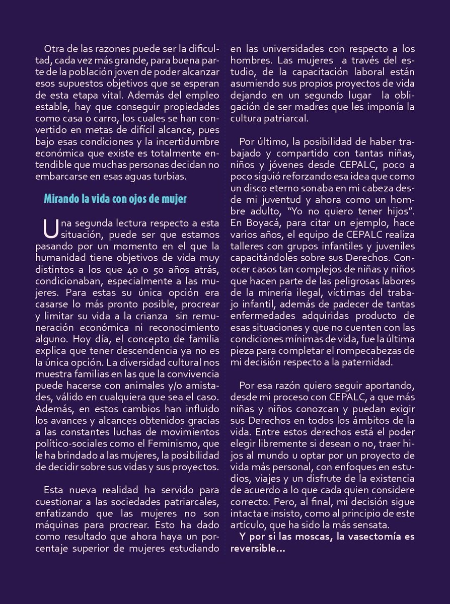 CEPALCOLOMBIA's tweet photo. Alguna vez has escuchado que las y los jóvenes hoy no quieren tener bebés? Escucha el artículo "Por qué la juventud no quiere multiplicarse" por Diego Franco en la Revista Encuentro 185 y déjanos tu reacción 📚 #revistaencuentro #maternidad #familia #derechos https://t.co/LTxBZwwEvK