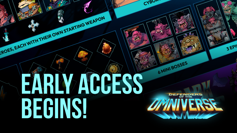 🎉 Defenders of the Omniverse is officially live in #Steam Early Access!
Dive into epic battles, unique heroes, and a world full of action. 

Check out all the details and join the fight now: store.steampowered.com/news/app/24618… 

#DefendersOfTheOmnivers #IndieGameDev #RogueLite