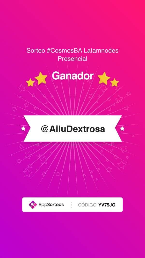 LatamNodes's tweet photo. Ya tenemos a los ganadores del concurso de #CosmosBA Felicitaciones a los ganadores 🙌🏻 y gracias a todos por asistir y participar.
@AiluDextrosa @bluehummibird contáctennos por interno para entregarles su premio 🥳 https://t.co/DOQnzYDCqP
