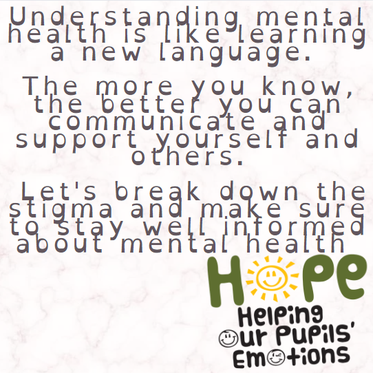 hopeproject2016's tweet photo. Our message about mental health knowledge :) https://t.co/R7Fxvje1tW