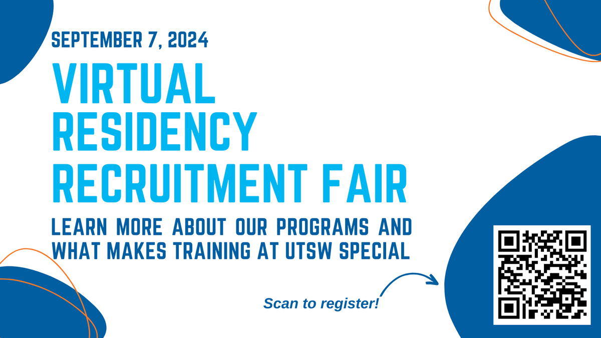 We're excited to invite you to our upcoming Virtual Residency Fair on Saturday, September 7, from 10 a.m. to 12 p.m. This event will give you a glimpse into our residency programs and connect you with our faculty and current residents. Register now: bit.ly/3MiNRnj