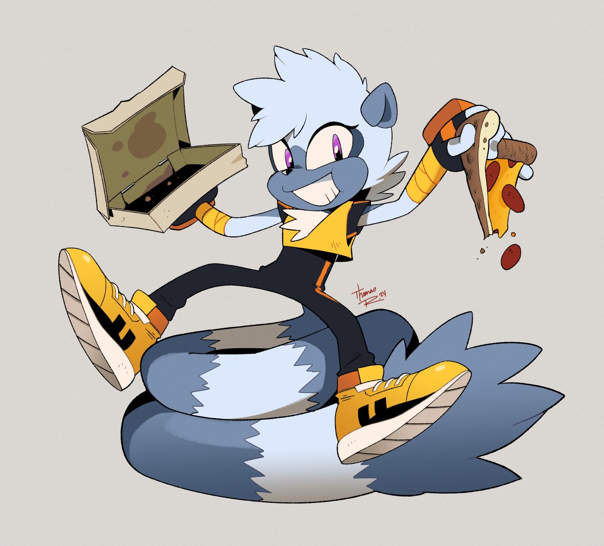 「I like Tangle, and I like pizza- so, her」|Thomas 🍔のイラスト