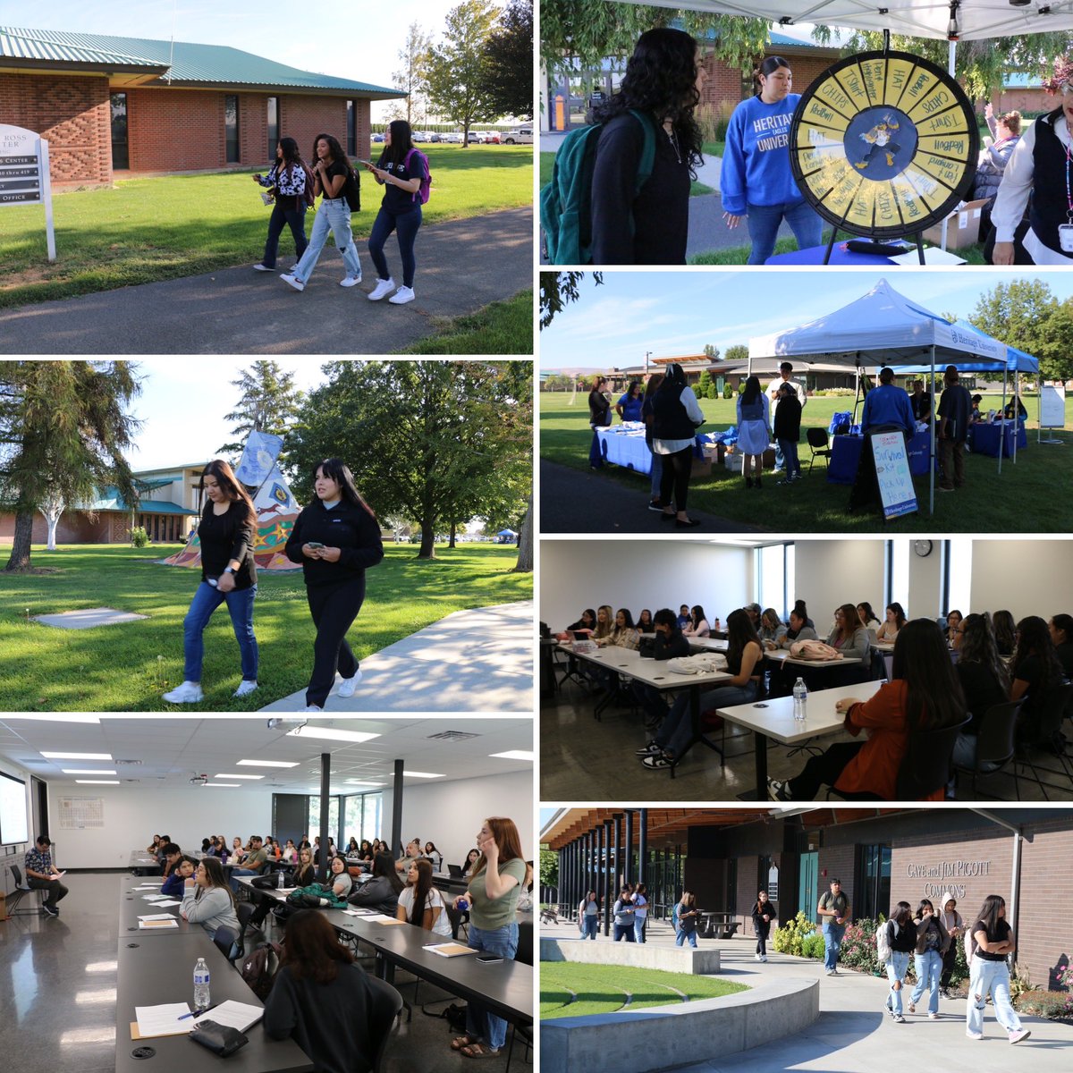 Scenes from the first day of the fall 2024 semester at Heritage University! #fall2024 #firstdayofschool #hueagles