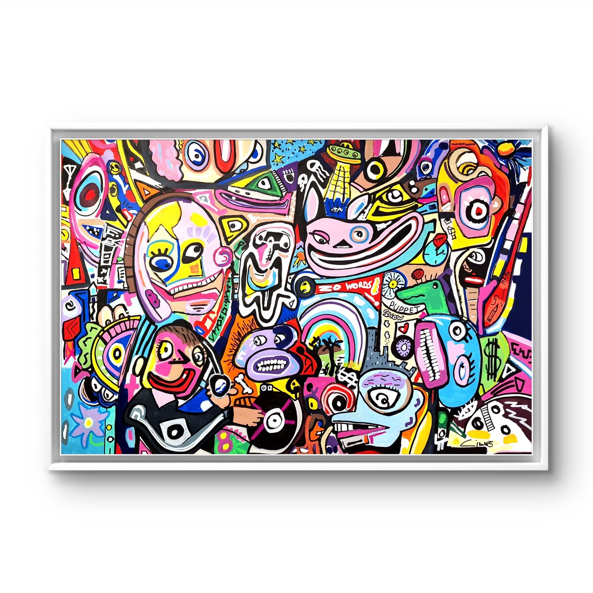 ciano_art's tweet photo. 'Strings of Fate', 53" x 36" acrylic and oil sticks on canvas. #neoexpressionism #lowbrow #largeartwork #artcollector #instaart #artoftheday #cianoart https://t.co/z6BY1lxNh4