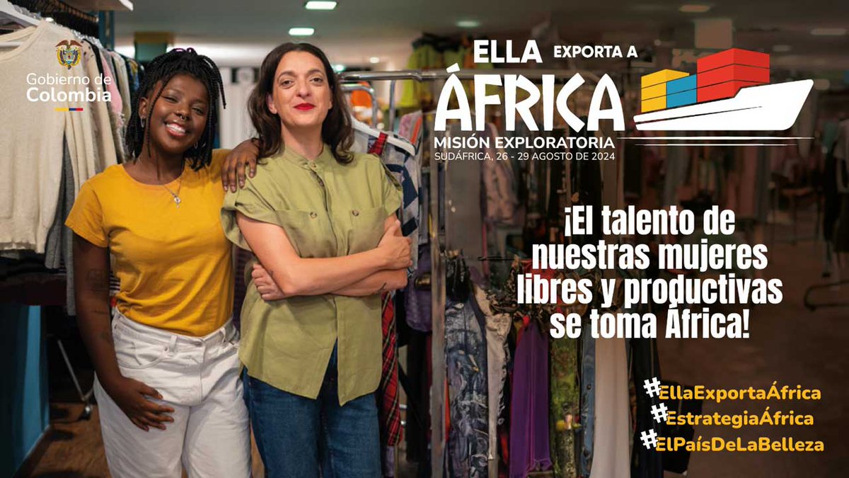 Por primera vez en #ElPaísDeLaBelleza 🇨🇴, se creó un espacio de relacionamiento empresarial en Sudáfrica bajo el programa #EllaExportaÁfrica, con el fin de internacionalizar productos y servicios de empresas de  lideradas por mujeres. #EstrategiaÁfrica

vicepresidencia.gov.co/prensa/paginas…