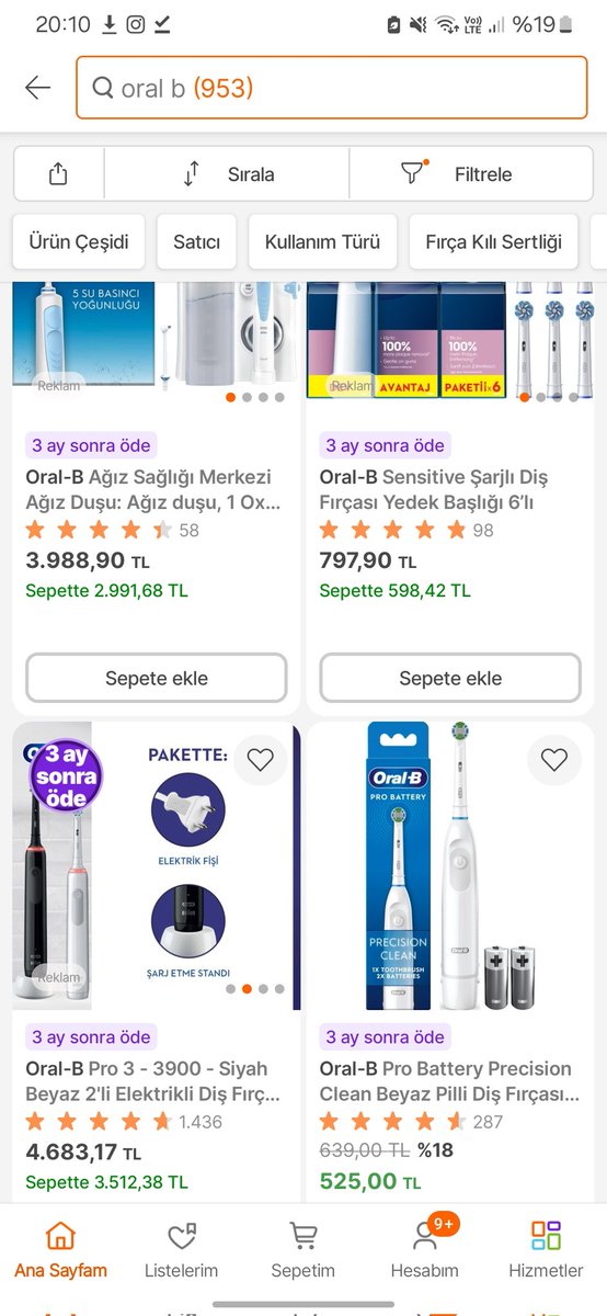 emre_developr's tweet image. Oral-B nin modelleri arasında ne fark var, neden biri 500 TL biri 3.5k