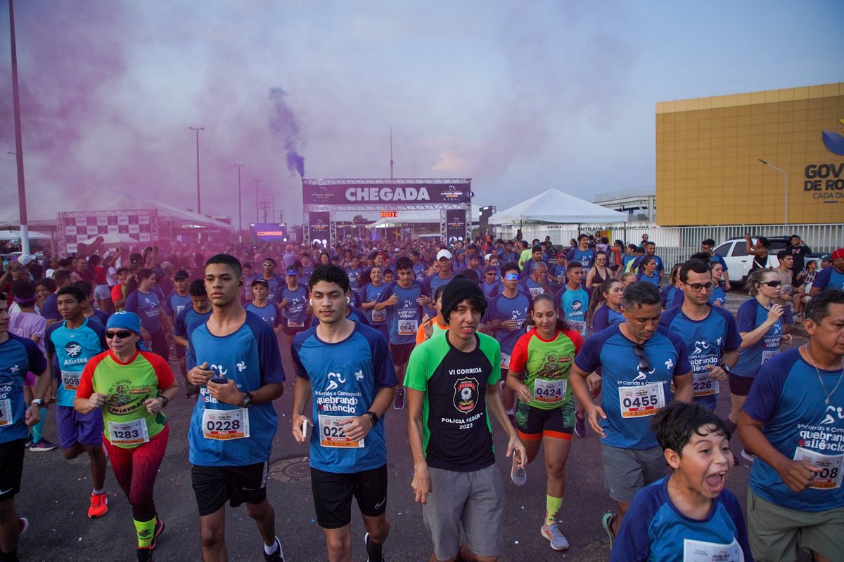 Corrida quebrando o silêncio reúne mais de 2 mil pessoa em Boa Vista, RR.