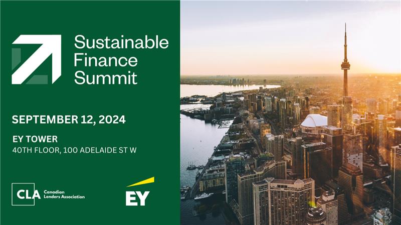 Join us at the Sustainable Finance Summit on September 12th, hosted by <a href="/EYCanada/">EY Canada</a>  and the <a href="/canadianlenders/">Canadian Lenders Association</a>  Association! 🌍🤝 Connect with 200+ execs from top companies and learn from industry leaders about the future of sustainable finance. Don’t miss out!

🔗 Register now: