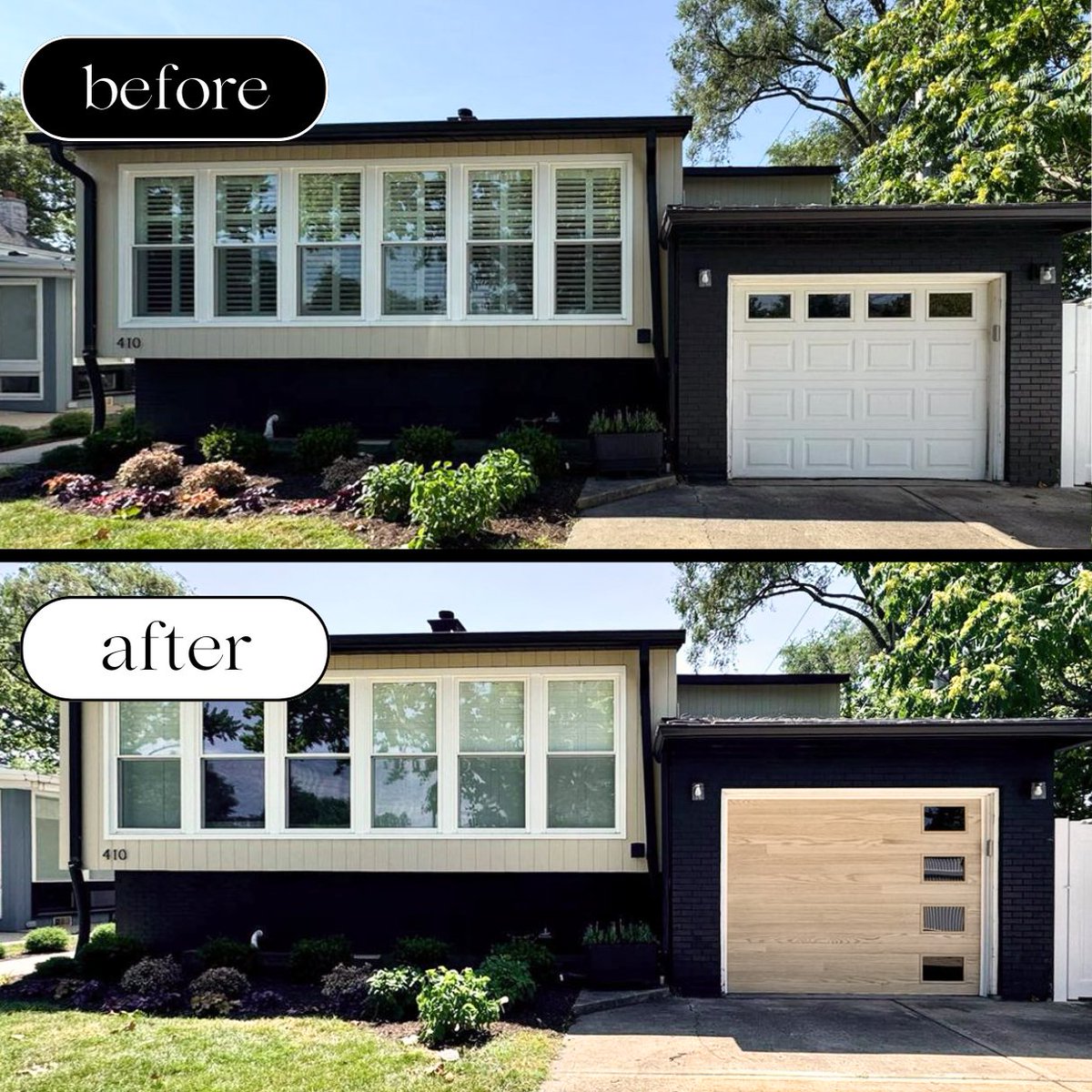 Talk about a glow-up...✨

That old garage door was holding this house back, but just look at it now! Our Planks door in Natural Oak instantly transformed a plain exterior into a modern masterpiece.

Say goodbye to drab and HELLO to fab - get inspired today: