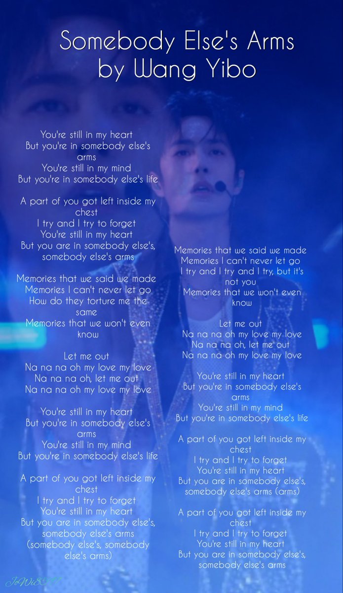 _8597_Jo's tweet photo. I did it for Tumblr so I can share here too as well 😉

Lyrics of Yibo's new song Somebody Else's Arms 💚

#WangYibo_SomebodyElsesArms
#WangYibo https://t.co/x4eGeE7RSs