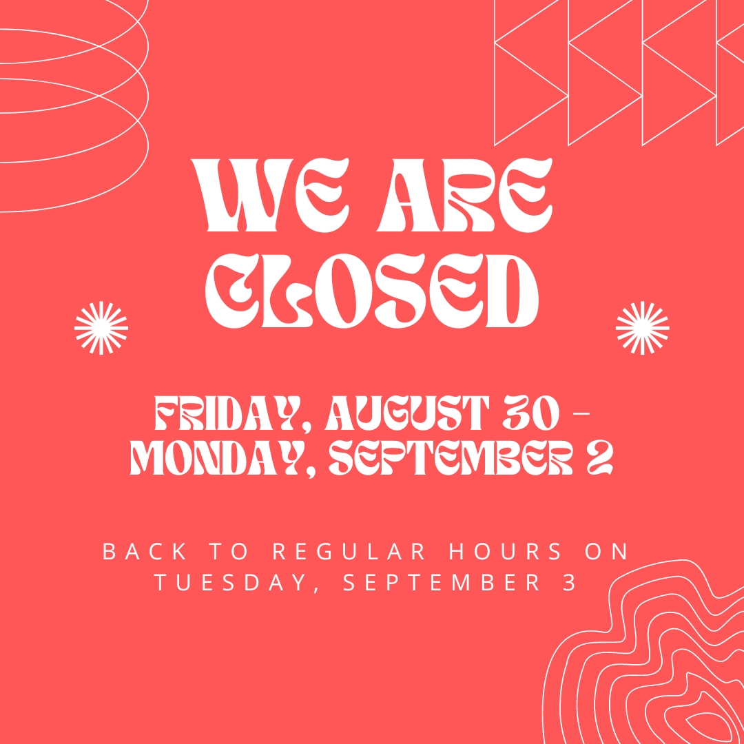 We’re taking some time off for the long weekend to recharge and refresh! Ed Video will be closed from Friday, August 30 to Monday, September 2. We’ll be back to our regular hours on Tuesday, September 3.

We look forward to seeing you after the break! 🌟