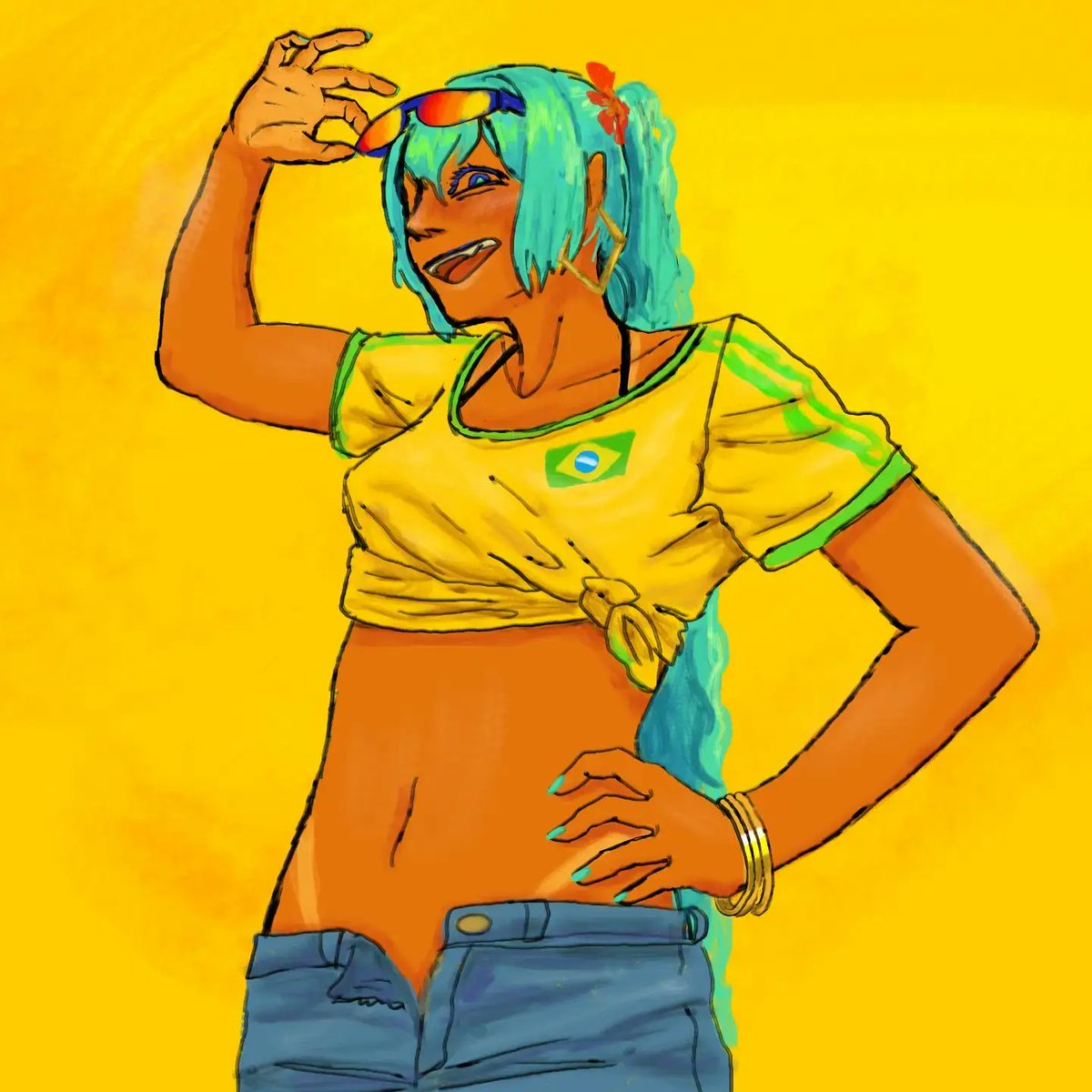 Kuinter111's tweet photo. Brazilian Miku https://t.co/PfBl92dDZu