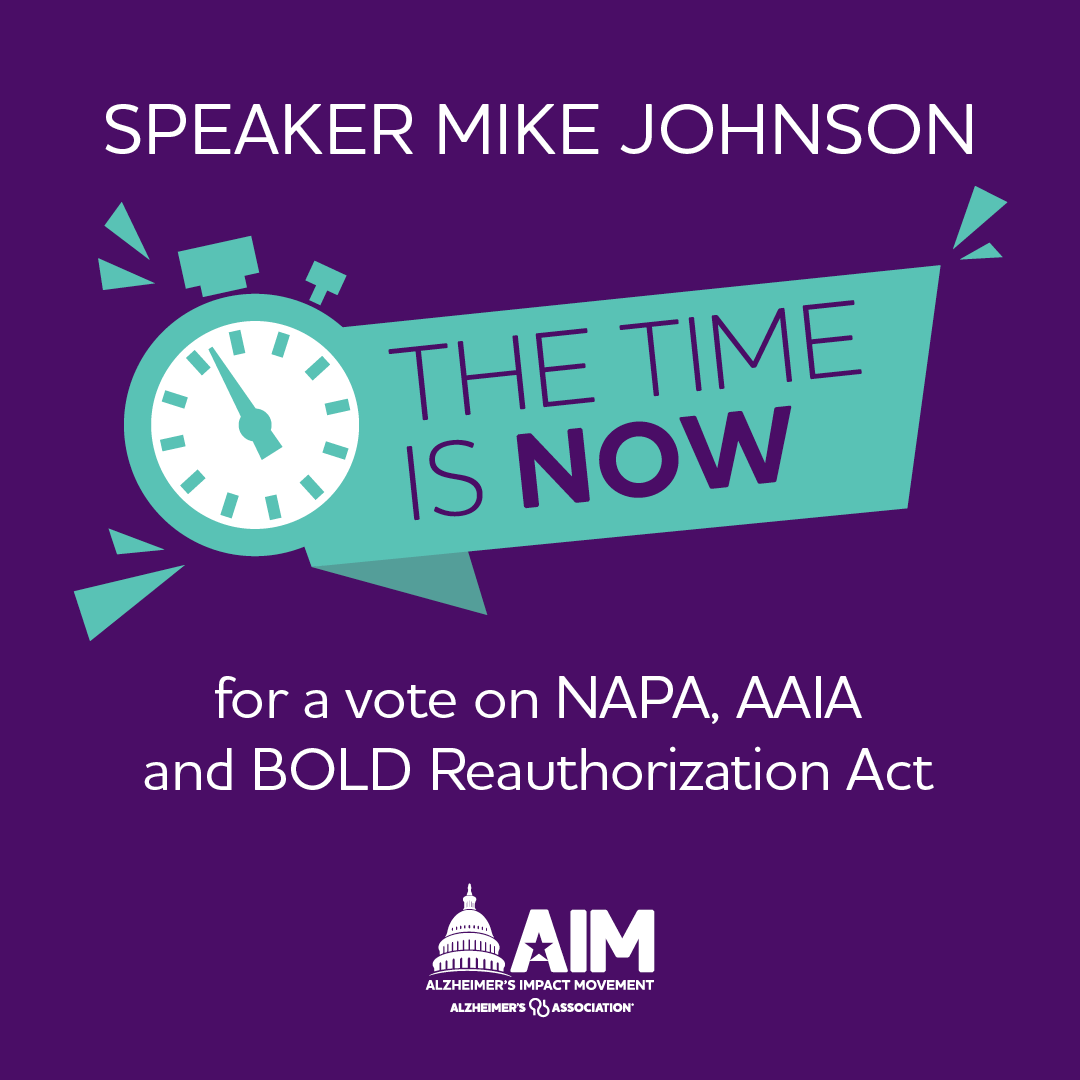 Repost to tell <a href="/SpeakerJohnson/">Speaker Mike Johnson</a> to bring the #NAPAAct, #AlzInvestmentAct and #BOLDAlzheimersAct for a vote in the House. These bipartisan bills will continue building on the progress we’ve made in the fight against Alzheimer’s. #ENDALZ