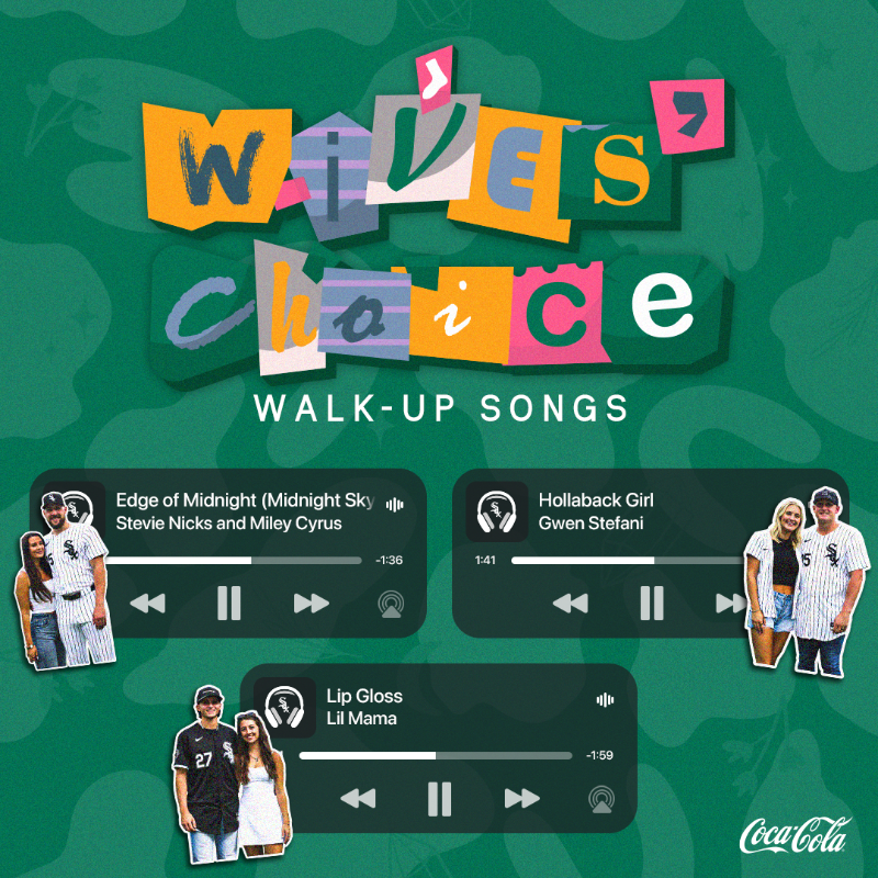 whitesox's tweet photo. Walk-Up Songs (Wives and Girlfriends Version)

#WhiteSox x @CocaCola