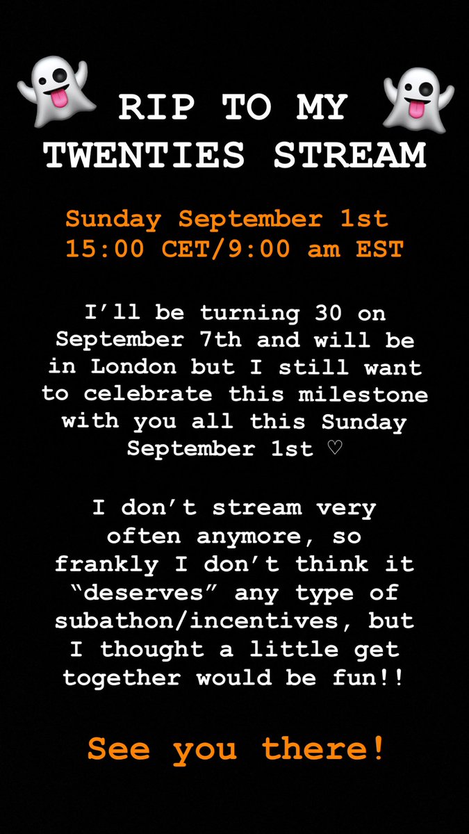 rozenessa's tweet photo. ✨ I’m turning 30 soon!! ✨

I don’t nearly stream enough to justify doing a subathon, but as I’ve celebrated all my bdays since starting streaming and it’s a big one, we’re going to do a little get together to mourn my twenties 😌

This Sunday September 1st, 15:00 CET / 9 am EST https://t.co/oLpvhgxSrG
