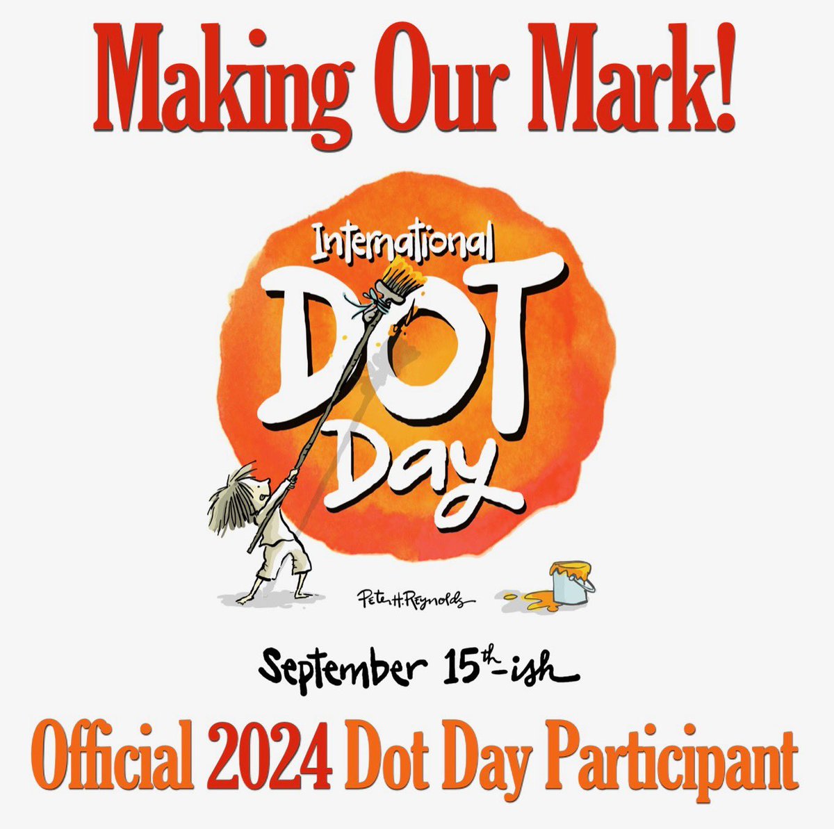 Ready to make your mark on #InternationalDotDay?! Feel free to use &amp; share this digital badge for non-commercial uses. @peterhreynolds