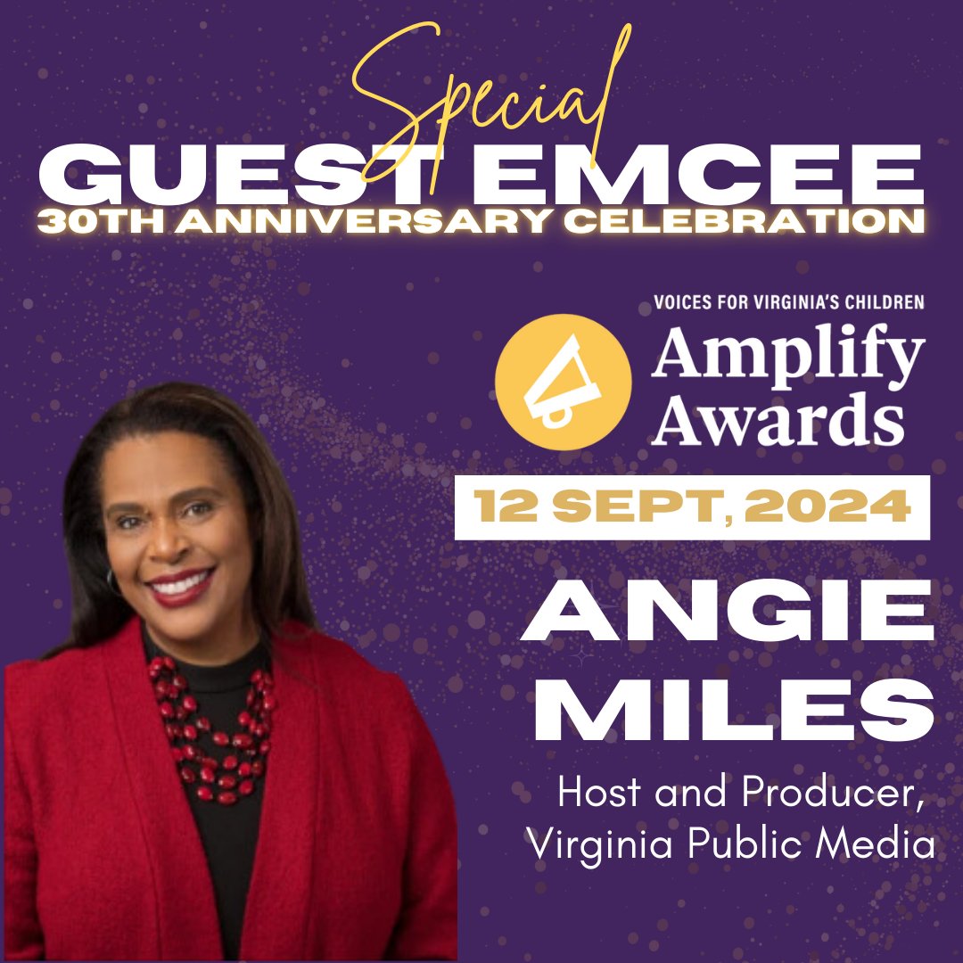 🌟 The countdown is on! We're just over two weeks away from the 2024 Amplify Awards &amp; 30th Anniversary Celebration! We're thrilled to announce our event Emcee, Angie Miles <a href="/anchorangie/">Angie Miles</a>, Host/Producer at Virginia Public Media (VPM)! 🎤 Get Tickets: ow.ly/lBxe50T6GgL