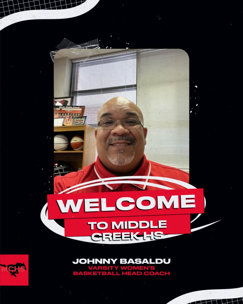 MCHSWBB's tweet photo. We would like to formally introduce our head coach: John Basaldu! Coach Basaldu has 20+ years of coaching experience, varying from middle school all the way up to Division II college basketball. We are thrilled to have him leading the charge for our Lady Mustangs this year! https://t.co/ci49Q5Otu9