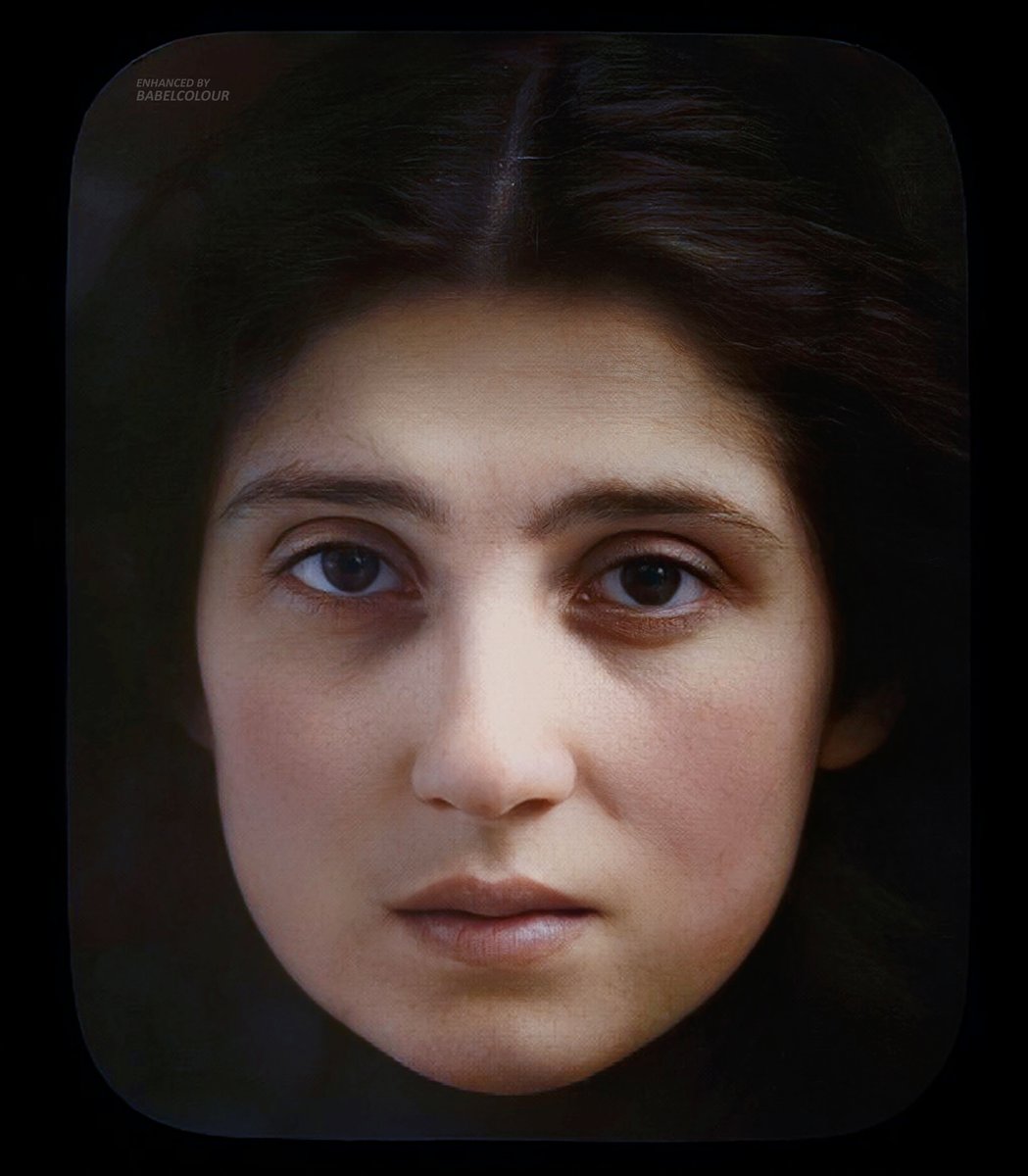 StuartHumphryes's tweet photo. A haunting gaze from 109 years ago, as the Great War raged acorss Europe, this anonymous Italian lady stares impassively into your soul from 1915. She was photographed by the physics lecturer at Sapienza university, Dr Ludwik Silberstein. This enhanced autochrome was taken in colour and isn't colourised.