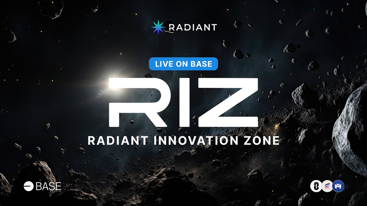 RDNTCapital's tweet photo. Ready to feel the RIZ on @base?

Say hi to the new isolated markets with the Radiant Innovation Zone!

The party kicks off with MAVIA from @MaviaGame, AERO from @AerodromeFi, & ZRO from @LayerZero_Fndn.

More tokens and chains are on their way 🔜🧵