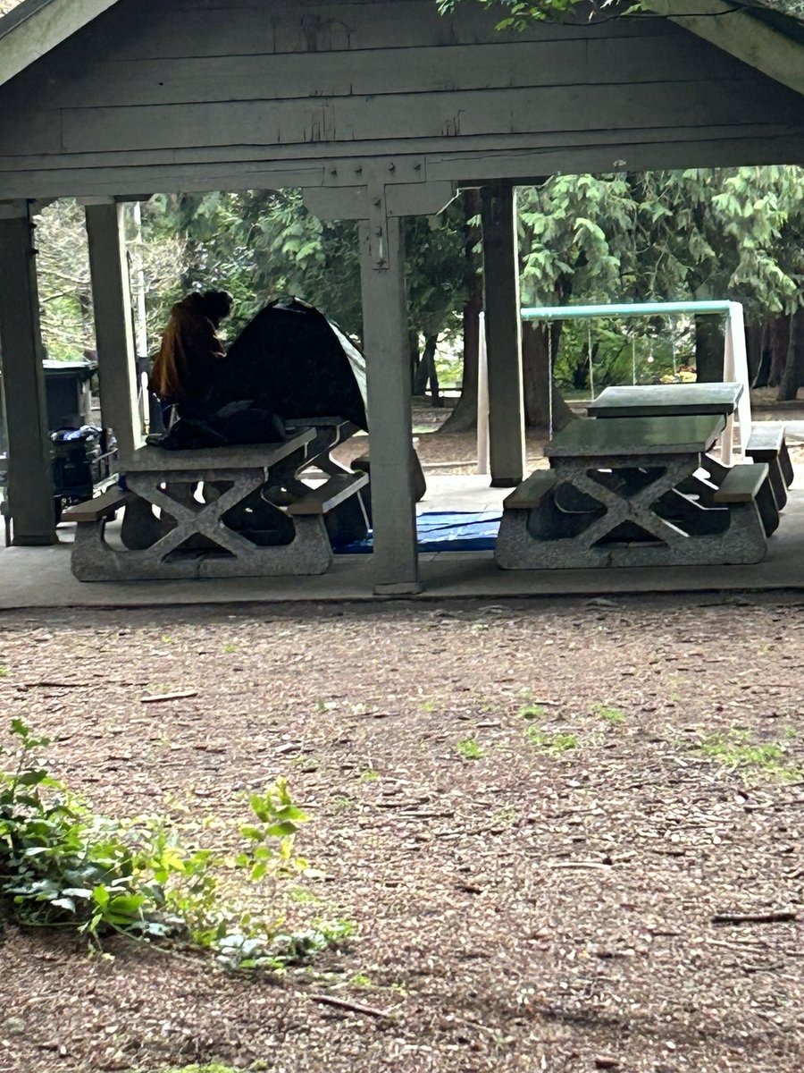 KJPattison's tweet photo. @New_Westminster    The lack of action on this is concerning.  We can have people camping overnight.   1 will soon become 10.  @newwestrec https://t.co/fK3tNW7dGm