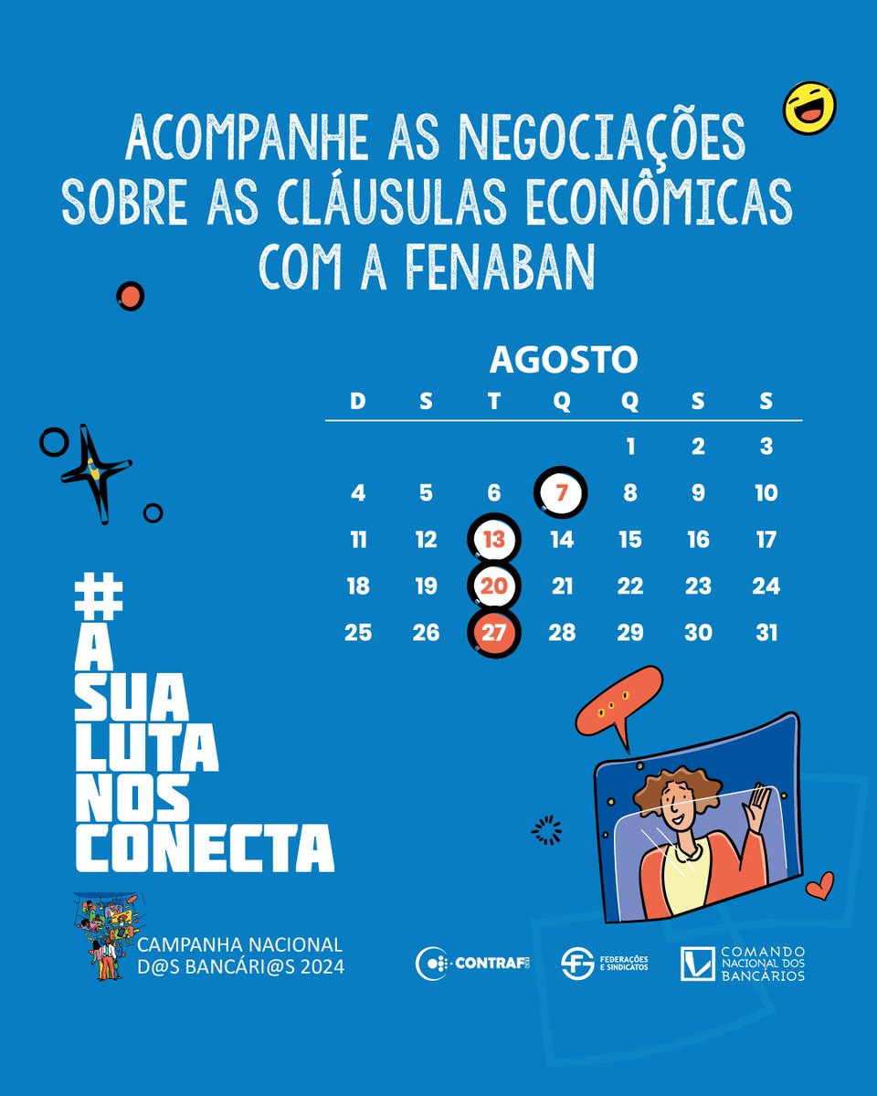 bancariosctba's tweet photo. Hoje, 27 de agosto, teremos a quarta e decisiva mesa para debater as cláusulas econômicas com a Fenaban.

➡️ Nos ajude a pressionar os bancos. Participe com a gente do tuitaço, das 9h30 às 11h30, com a #MerecemosRespeito. https://t.co/1IsIsRFQhL