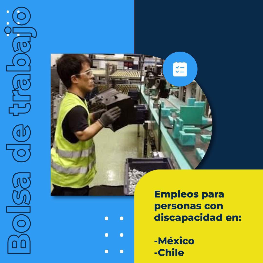 Bolsa de trabajo en Mexico y Chile

aquisomos.ar

#inclusion 
#diacapacidad
#Mexico
#Chile
#trabajo 
#bolsadetrabajo