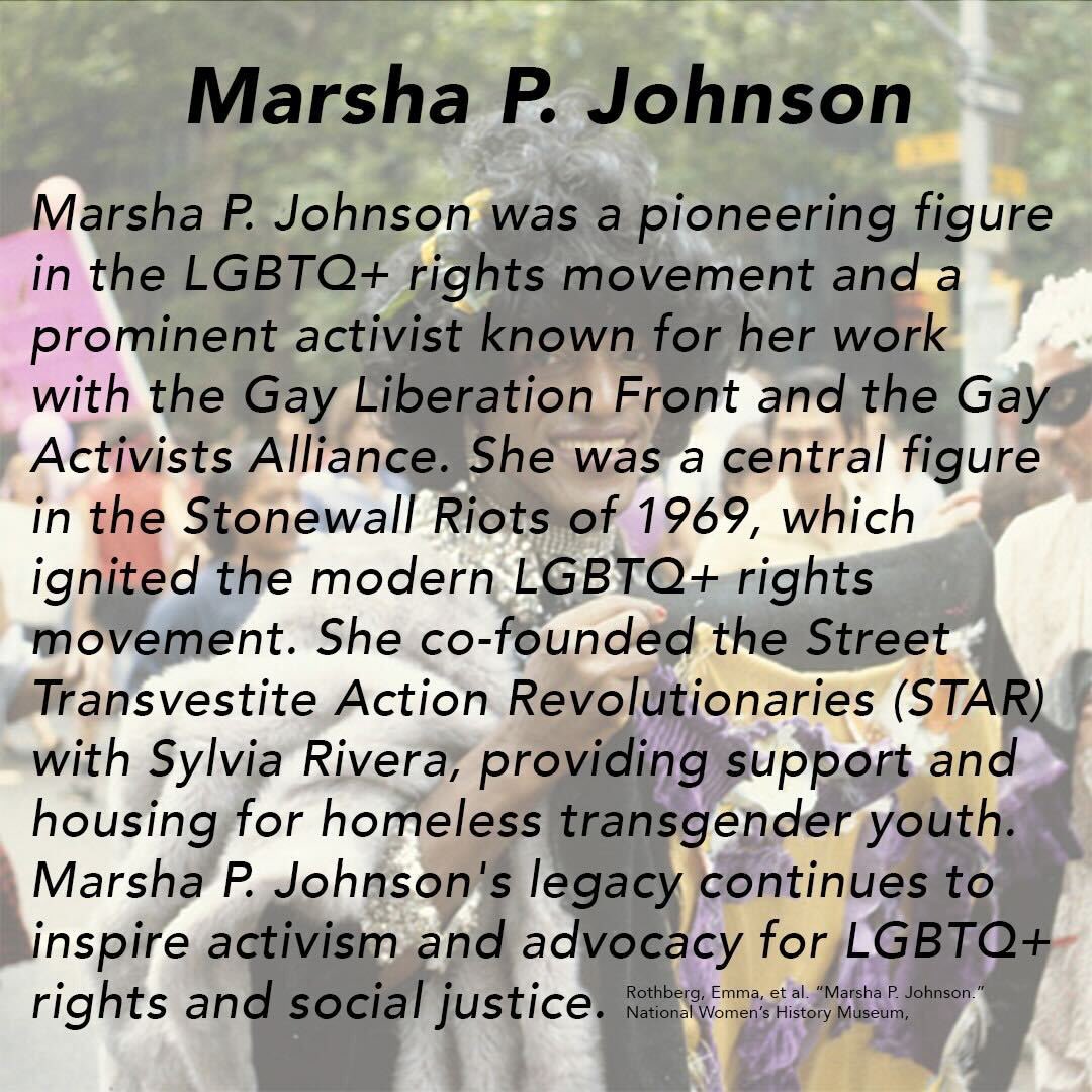 Honoring the legacy of Marsha P. Johnson on her birthday during Trans History Month—a true trailblazer who fought for equality and inspired generations.
#TransHistoryMonth #MarshaPJohnson #Pride