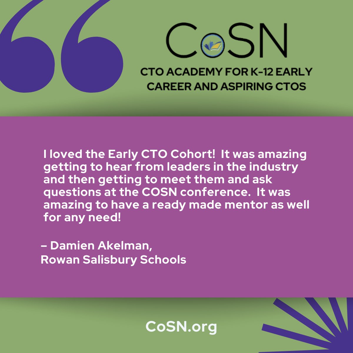 CoSN's tweet photo. K12 EdTech Leaders!  Are you a new CTO looking to enhance your skills? Apply for 24-25 CTO Academy! 📚 Get prof development tailored for K-12 EdTech, learn from CoSN experts &amp; network w/peers in cohorts across Georgia, @NYSCATE, &amp; national -  https://t.co/uzK1BpKR60 @keithkrueger https://t.co/0X4kUV3Cp6