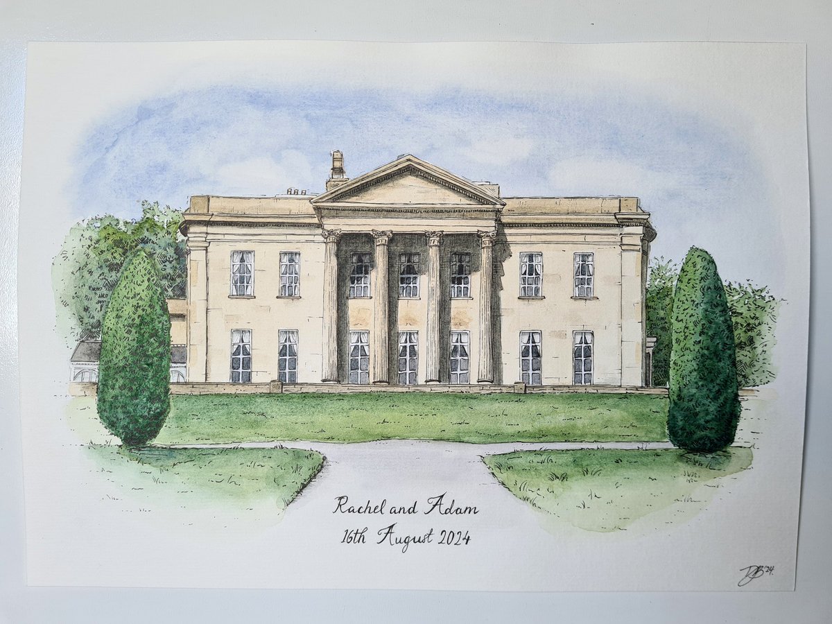 A very special wedding venue I was commissioned to paint recently! 🌱