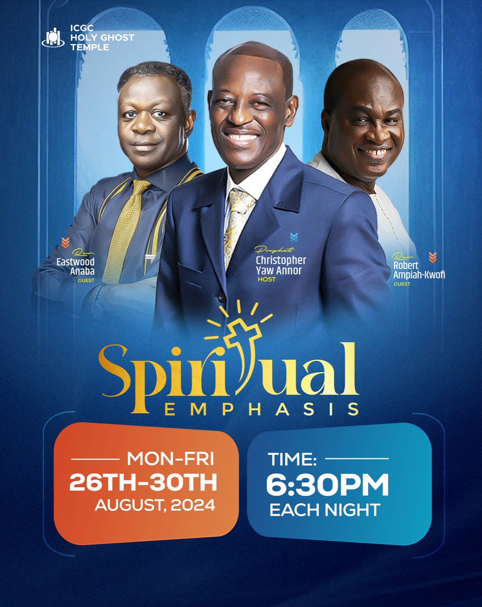 prophetyawannor's tweet image. Spiritual Emphasis begins tonight.
Join us for an unforgettable week!

#SpiritualEmphasis