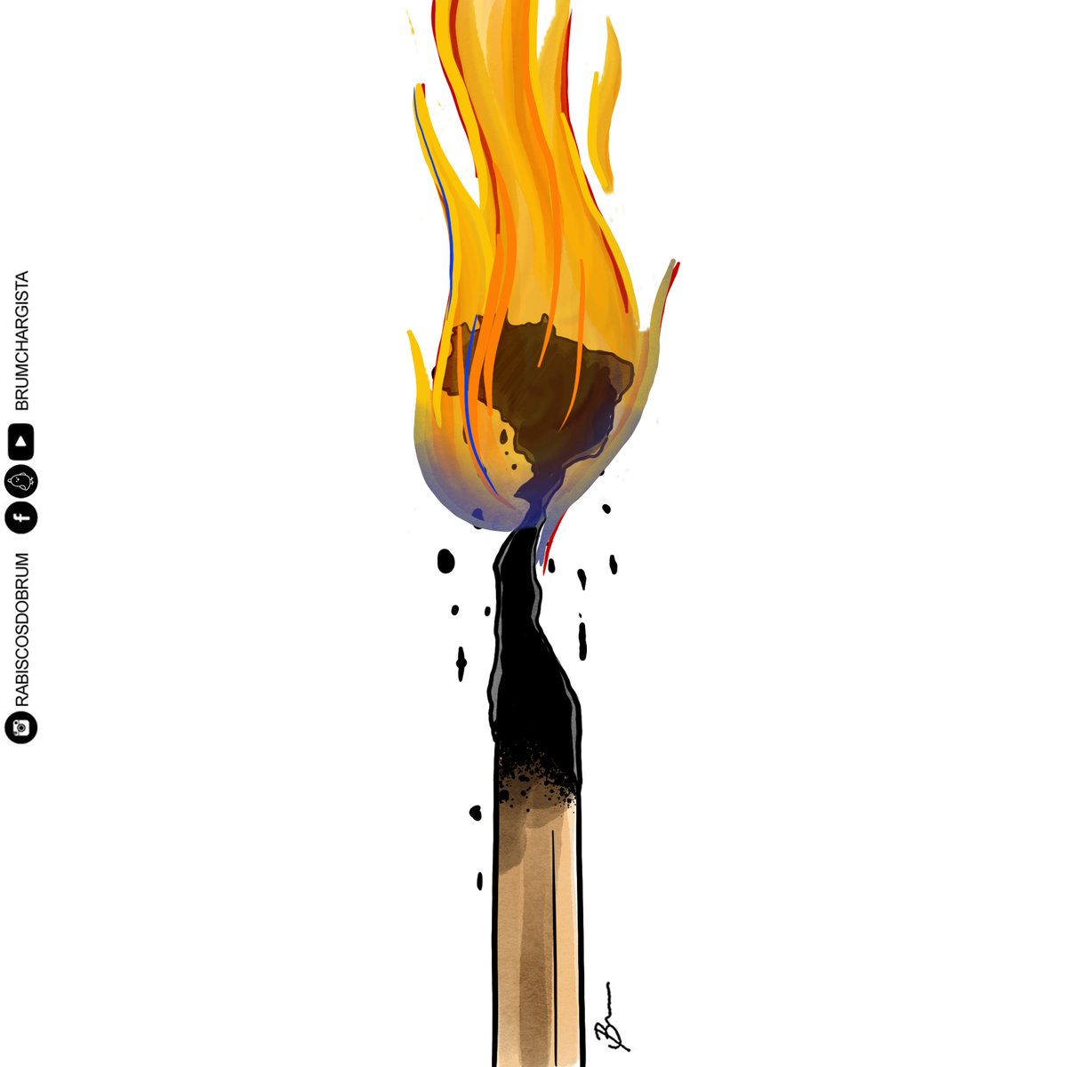 Brummmmm's tweet photo. É fogo! - Charge para O Poti https://t.co/ax3zenaCmn