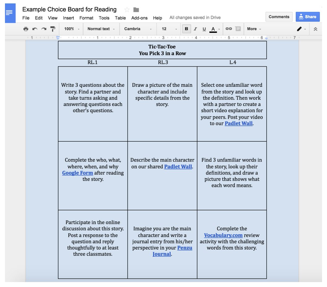 🛠️ Build custom digital #ChoiceBoards!   

A seamless way to incorporate differentiation, offer student choice, &amp; assess learning.   

For detailed instructions &amp; advice tap 👉🏻 bit.ly/3Rc9LdW  

#EdChat #UKEdChat #EdChatEU #AussieEd #EduTwitter #EduChat #EdTech