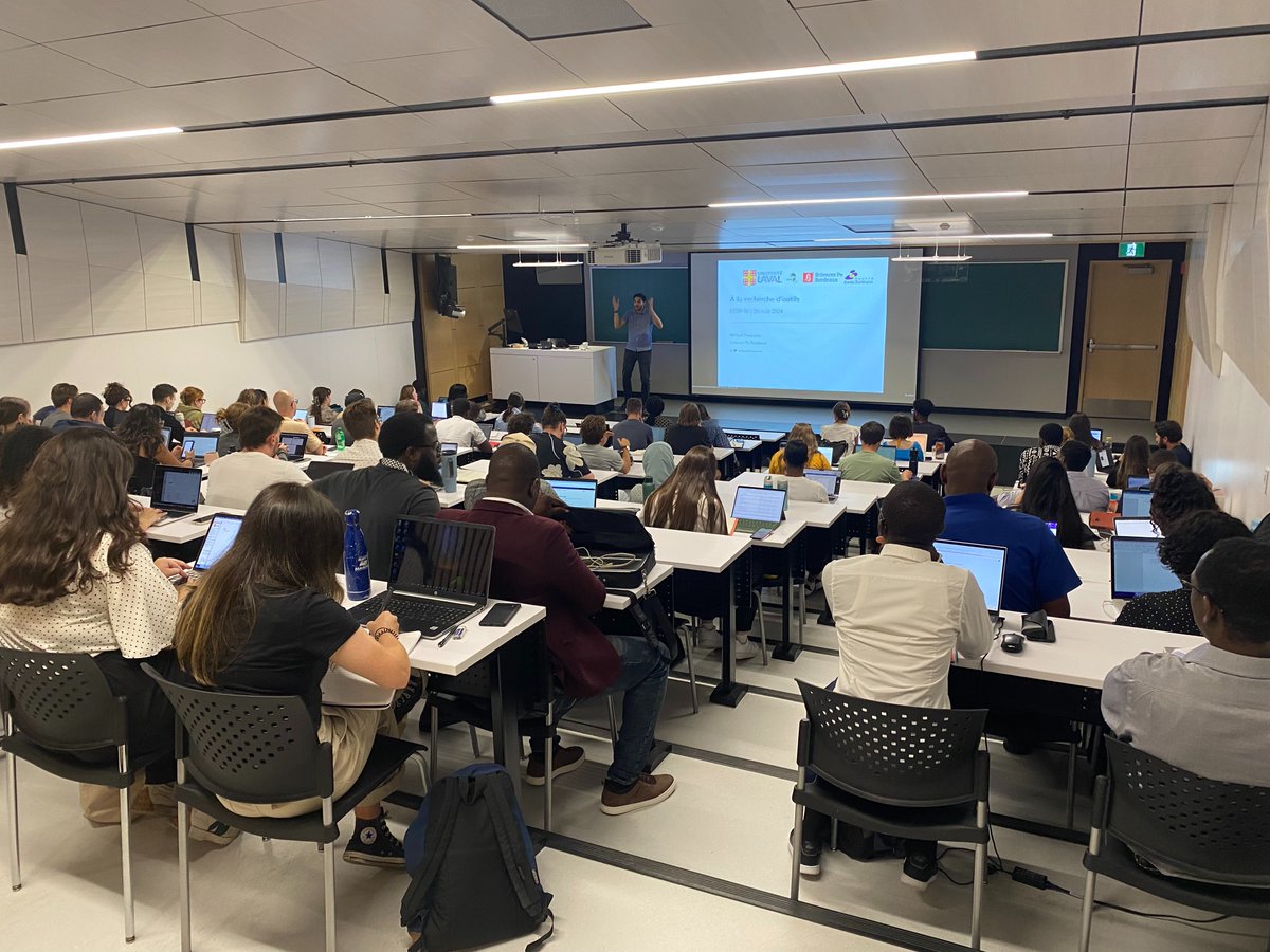 EIOM_ULaval's tweet photo. Nous sommes ravis d’accueillir @mickaeltemporao, enseignant/chercheur à @ScPoBx, pour notre conférence d’ouverture de la semaine! 👏

Mickael nous parle des outils de recherche numériques. Une opportunité d’en apprendre plus sur les dernières innovations! 🧰⚒️🔬⚖️🔎⚗️

#EIOM2024 https://t.co/n4CS7m4xAb