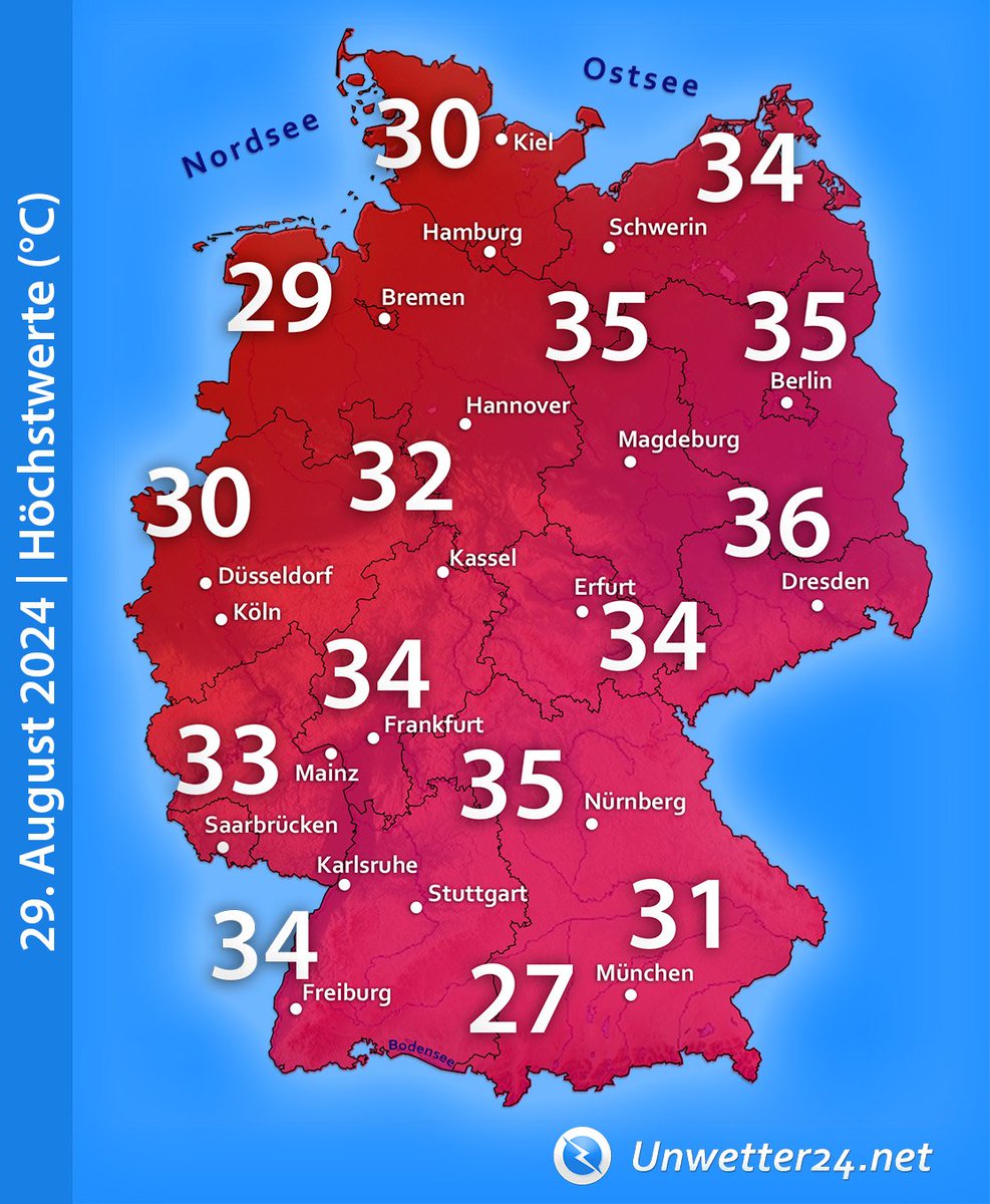 Unwetter24net's tweet photo. 🌤️ Hoch “Piet” bringt Hochsommer im Spätsommer! 🌡️
Hochsommerliches Wetter erwartet uns in den kommenden Tagen, trotz der bereits fortgeschrittenen Jahreszeit.
Infos dazu: https://t.co/rxG4Ff8XTg
#Hitze #Hitzewelle #30Grad #35Grad #Wetter https://t.co/GJ7qUAAPFh