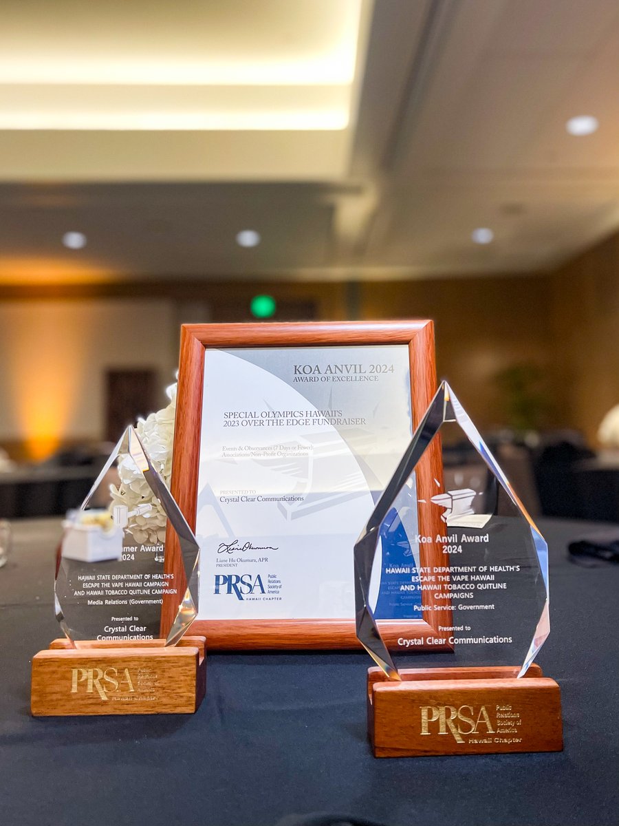 CrystalClearHI's tweet photo. Very cutesy. Very demure. Very good at PR. :)
#PRSAHawaii #KoaAnvils2024 https://t.co/bz4fbfIQgv