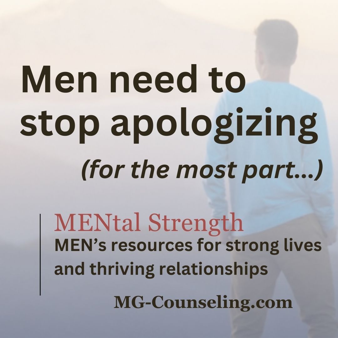 mgiles_psych's tweet photo. Many men implicitly learn that if a woman is upset, they should apologize. But what about cases where that haven't dine anything wrong? Read about that here: https://t.co/t1kMU5wF7V #mensmentalhealth https://t.co/jbCjds4duw
