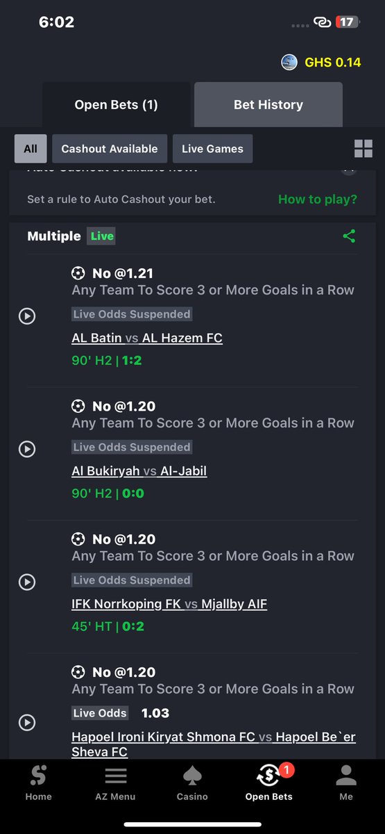 harmlesswec's tweet photo. @sportybetgh correct this is this. Whats the correct score for this game ? https://t.co/bpDiYN09Ip