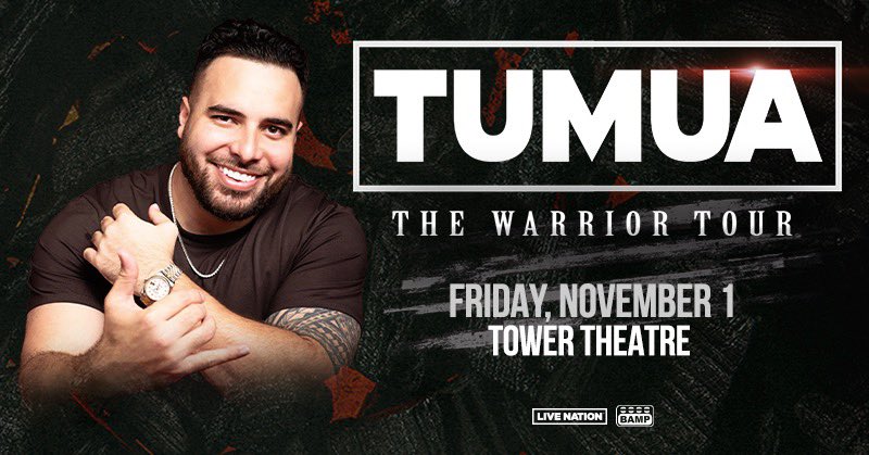 Tower Theatre (@towertheatre1) on Twitter photo JUST ANNOUNCED: <a href="/tumua_3/">Tumua Tuinei</a> will be live at the Tower Theatre on November 1, 2024.
Doors at 7pm // Show at 8pm
Artist presale begins Tuesday, 8/27 at 10am. General on sale begins Wednesday, 8/28 at 10am. No password will be needed at that time.
Tickets: towertheatre.ticketsauce.com/e/tumua-the-wa… JUST ANNOUNCED: <a href="/tumua_3/">Tumua Tuinei</a> will be live at the Tower Theatre on November 1, 2024.
Doors at 7pm // Show at 8pm
Artist presale begins Tuesday, 8/27 at 10am. General on sale begins Wednesday, 8/28 at 10am. No password will be needed at that time.
Tickets: towertheatre.ticketsauce.com/e/tumua-the-wa…