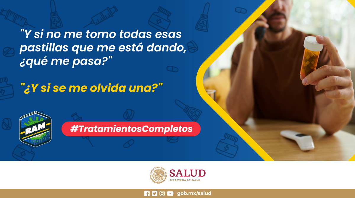 SaludSPPS's tweet photo. ¿Te suenan familiares esas frases? 🗣️ Hablemos con nuestros pacientes sobre la resistencia antimicrobiana (RAM) y la importancia de cumplir con el tratamiento 💊. ¡Recuerda dosis y frecuencia! ⏲️ #PrescripciónResponsable ✅ #TratamientoAdecuado 💉 #FrenaLaRAM 🛑 #UnaSalud 🌍 https://t.co/D24YNzpr34