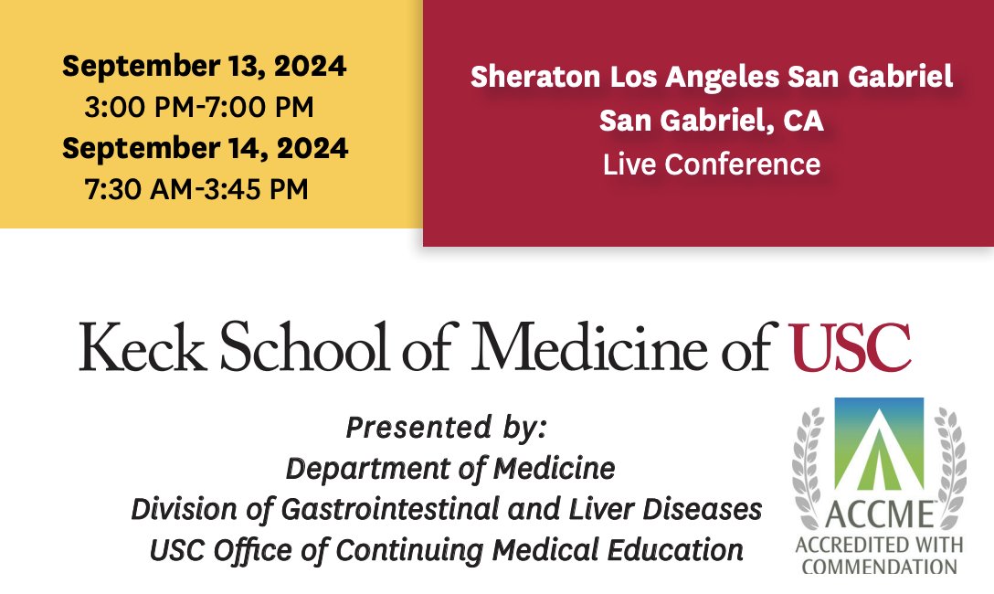 USC_KeckGILiver's tweet photo. Our Update in GI and Liver Diseases is here Sept 13-14. Register: https://t.co/RfQqYn4zmf Distinguished featured speakers: @AimeeLeeLucasMD @RinellaMary &amp; Dr David Lieberman. Join us! @norahterrault @saro_khem @AniKardashianMD @kalizhouMD  @lilydaramd @HelenHanMD @JeffreyAKahn https://t.co/5ze5Rdc0rD