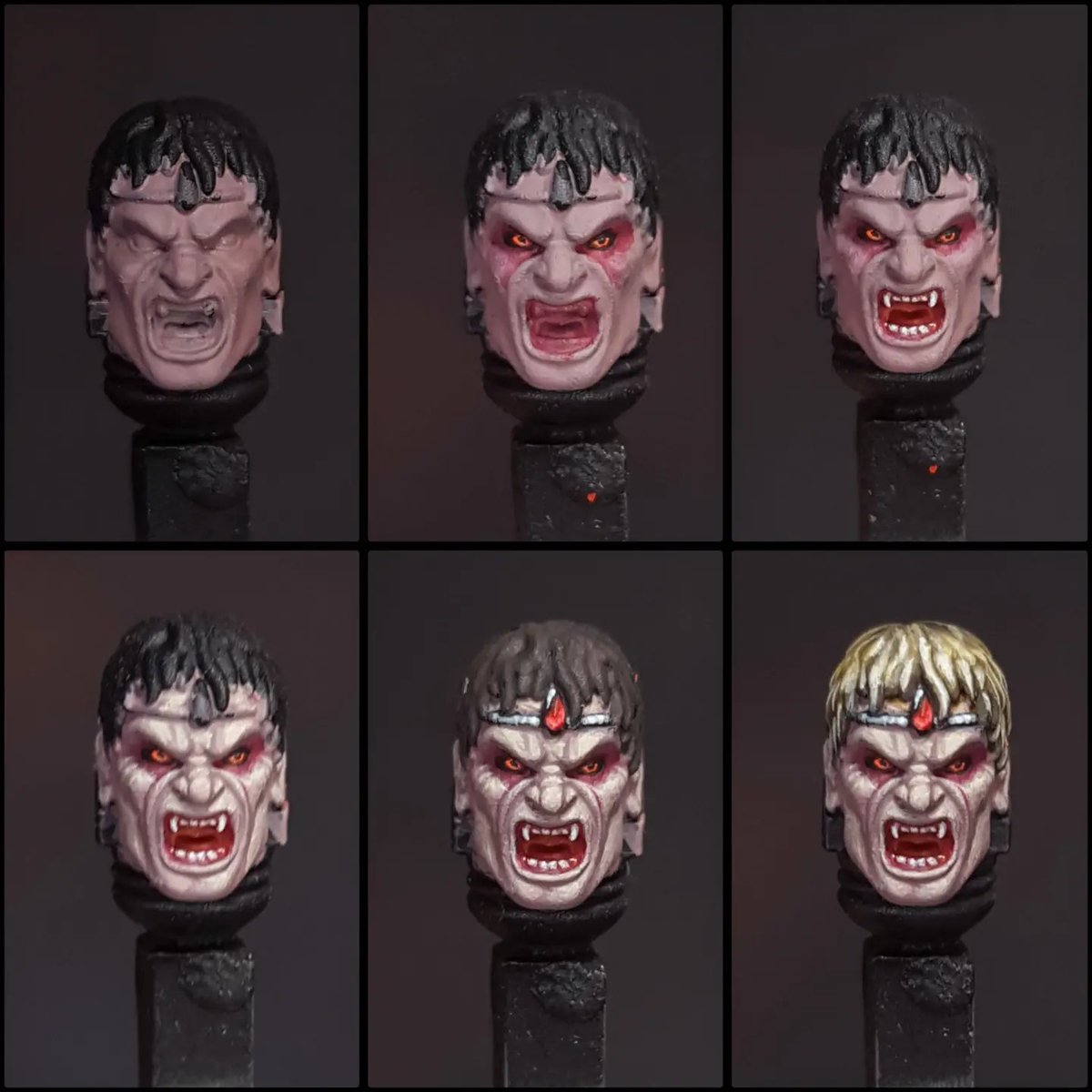 Hi friends! I have started this brother who has fallen into the black rage. I tryed to do a different face to represent it. 
In the end you have a small workflow of the painting process of the face.
#warhammer #warhammer40k #warhammercommunity #paintingwarhammer #spacemarines