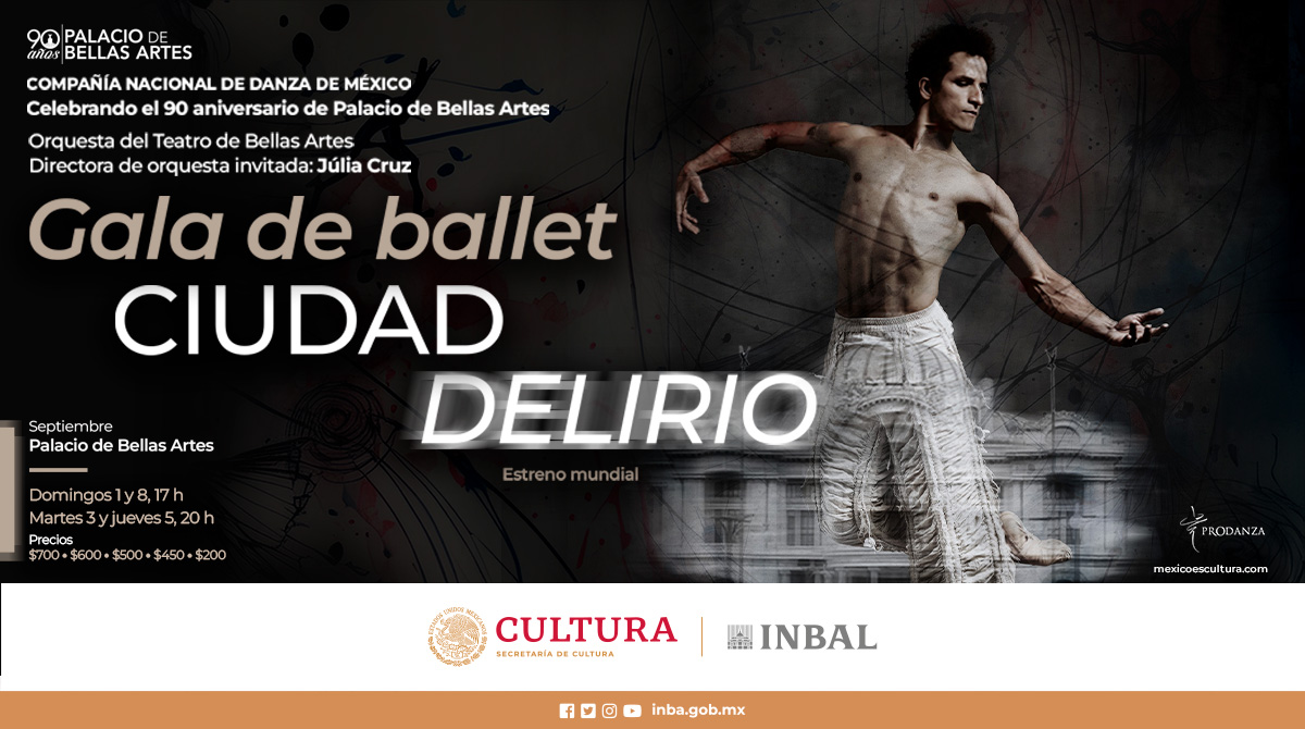 CNDanzaMX's tweet photo. @PalacioOficial @otba_inbal ¿Ya tienes tu boleto? #90AniversarioPBA

📅SEP: Dom 1 y 8 • 17 h  |  Mar 3 y Jue 5 • 20 h
📍Sala principal de Palacio de Bellas Artes
🎶Participa la #OTBA, dirigida por la directora invitada Júlia Cruz.
🎟️Boletos en taquillas del recinto y en  https://t.co/WexKKDPbf8 https://t.co/4OyvEPA0FP