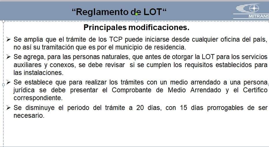 MitransCuba's tweet image. Modificaciones al Reglamento de Licencia Operativa del Transporte, LOT. #EconomíaPorTodos #TransporteCuba